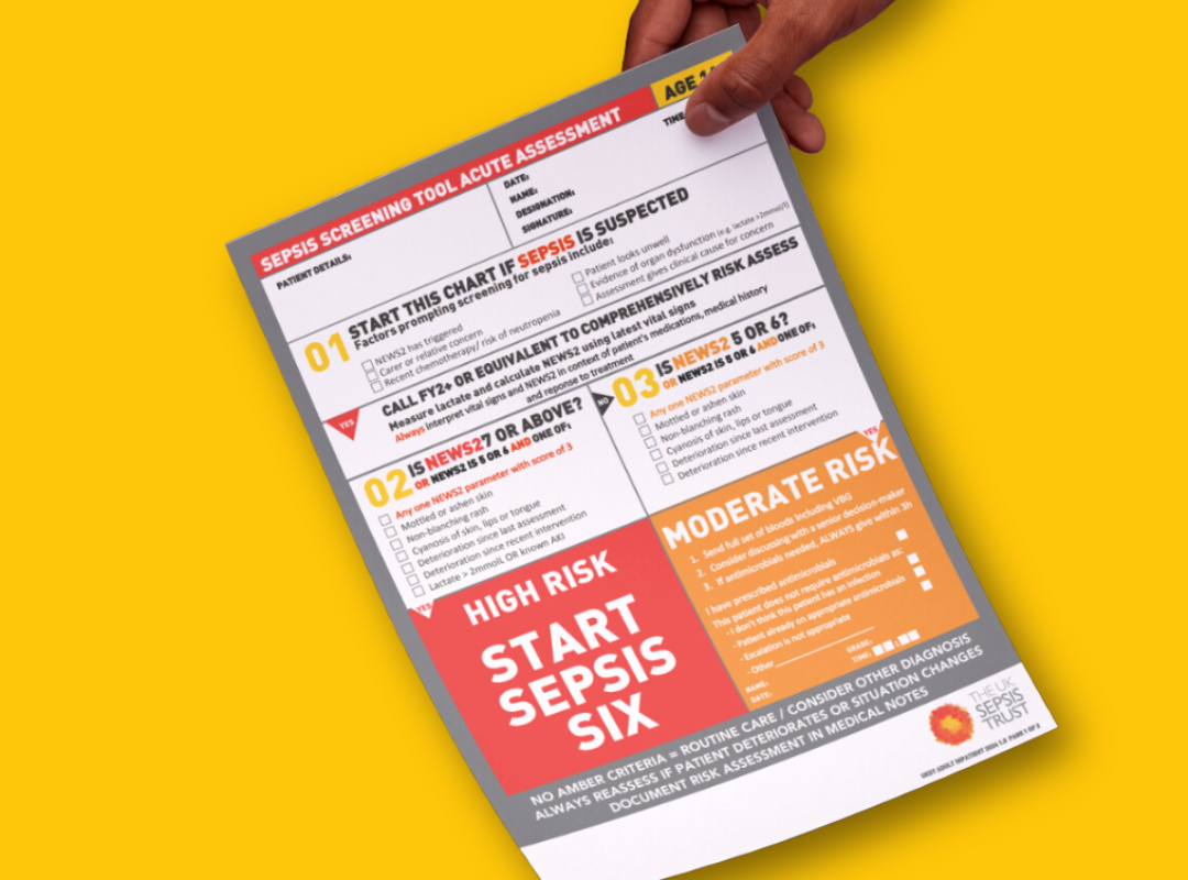 UKST clinical toolkit updated following the latest changes to NICE sepsis guidance